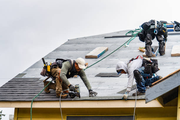 Professional Gutter Installation technician working in Adams, NE